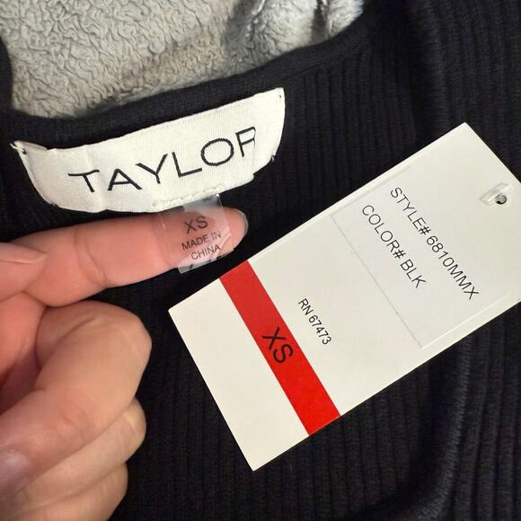 Taylor Knit Top Satin Skirt Maxi Dress, Black, Extra Small - Picture 4 of 5